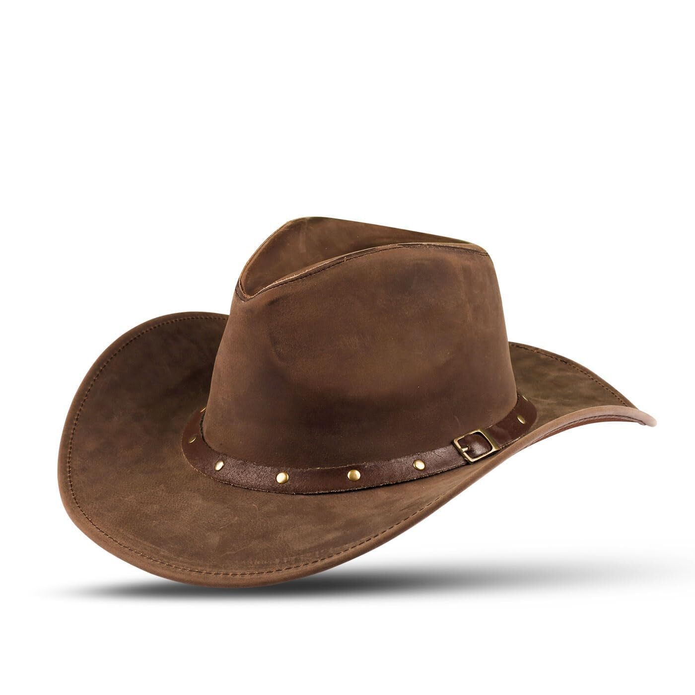 7812 Mmagnetic Gift Box Packed Arthur Morgan Style Leather Cowboy Hat For Men